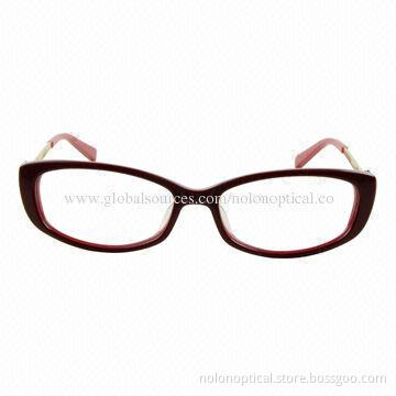 Fashionable Acetate Eye Rim, Metal Temple Eyeglasses Frame for Women